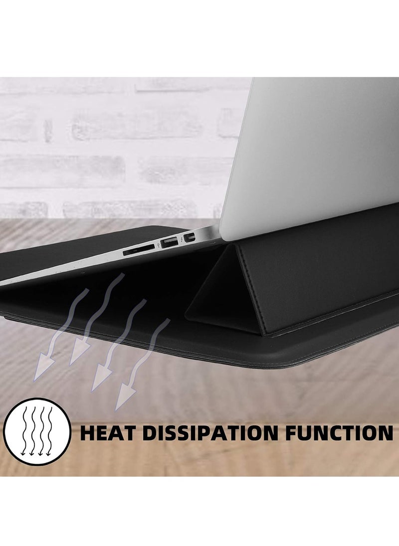 X-level 14-14.1 inch Laptop Sleeve Compatible with MacBook Air 13 MacBook Pro 13 2021 2020 2019 PU Leather Laptop Case Water-Resistant Laptop Sleeve Soft Padded Sleeve Protective Briefcase, Black  - Image 5