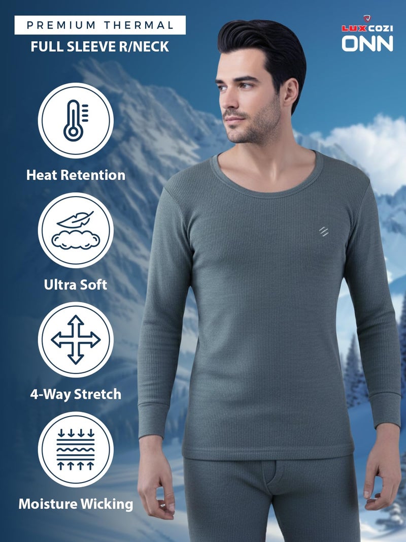 Lux Cozi ONN Men's Round Neck Full Sleeve Thermal Set_LUXCOZI_ONN_ST1_FSO_BM_Set_90 - Image 4