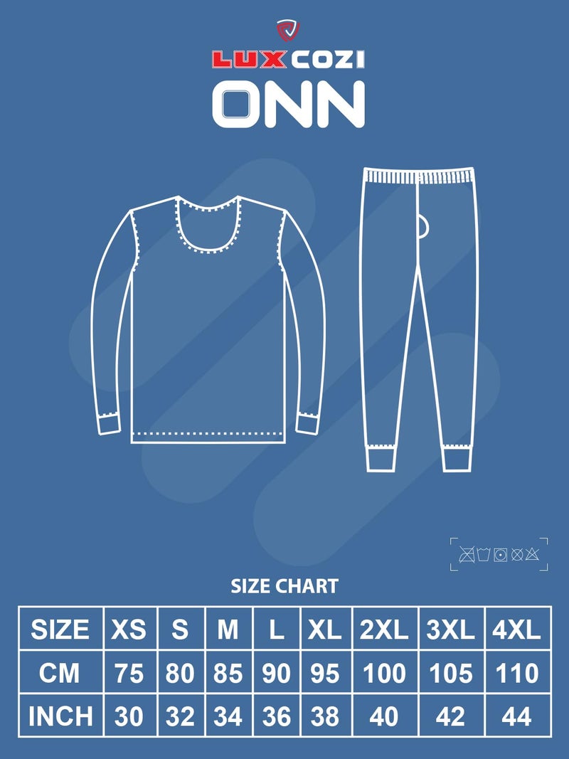 Lux Cozi ONN Men's Round Neck Full Sleeve Thermal Set_LUXCOZI_ONN_ST1_FSO_BM_Set_90 - Image 2