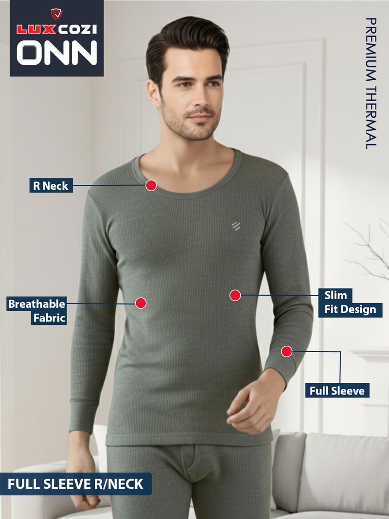 Lux Cozi ONN Men's Round Neck Full Sleeve Thermal Set_LUXCOZI_ONN_ST1_FSO_BM_Set_90 - Image 3