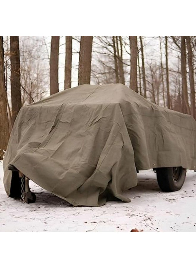 RK TRENDS RK Trends Canvas Waterproof Tarpaulin - Heavy-Duty Outdoor Protection for All Weather Conditions (7.5Ft x 9Ft)  - Image 3