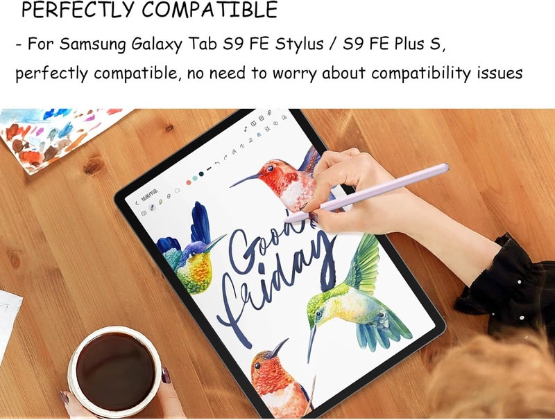 كاوشونغ قلم ستايلس Galaxy Tab S9 FE لجهاز Samsung Galaxy Tab S9 FE / S9 FE+ بديل لجهاز Samsung Galaxy Tab S9 FE / S9 FE+ / S9/S9 FE Plus / S9 S Pen (بنفسجي)، CX_TabS9 FE_Pen_FZi_2pcs - Image 2