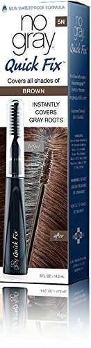 No Gray Quick Fix Brown Instantly Hide Gray Roots Easy to Use 3 Comb Applicator Compact  Travel Friendly