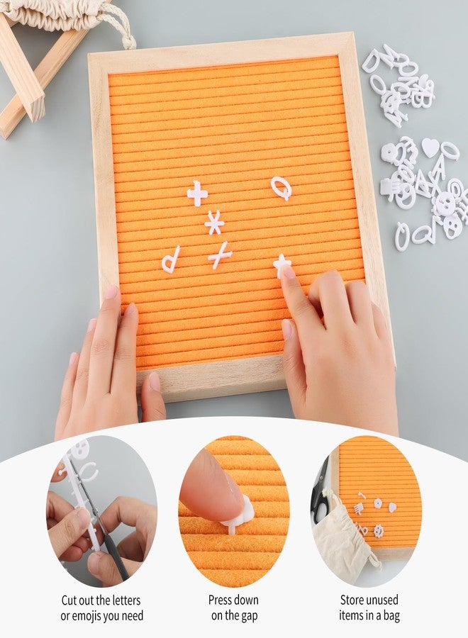 ARPOVIST Felt Letter Board 10x10 Inch with Stand, Orange Changeable Message Board with 340 Letters Numbers & Symbols, Wooden Frame Felt Sign for Baby Announcement, Wedding, Party, Home or Office Decor - Image 4