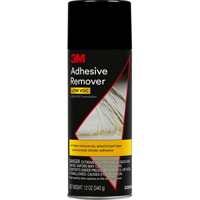 3M Adhesive Remover, 12 oz., Quickly Remove Adhesive, Attachment Tape, Tar, Wax & Adhesive Residue, Low VOC <20%, No Residue Left Behind, Easy-to-Use Formula, Also Works on Glass & Vinyl (03618VOC20) - Image 1