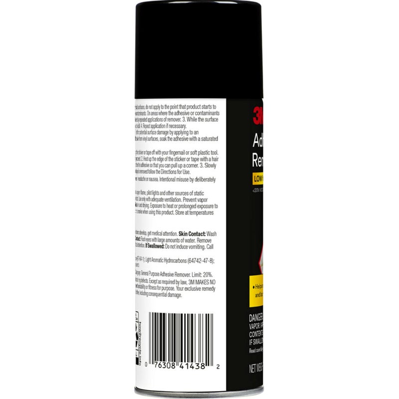 3M Adhesive Remover, 12 oz., Quickly Remove Adhesive, Attachment Tape, Tar, Wax & Adhesive Residue, Low VOC <20%, No Residue Left Behind, Easy-to-Use Formula, Also Works on Glass & Vinyl (03618VOC20) - Image 3