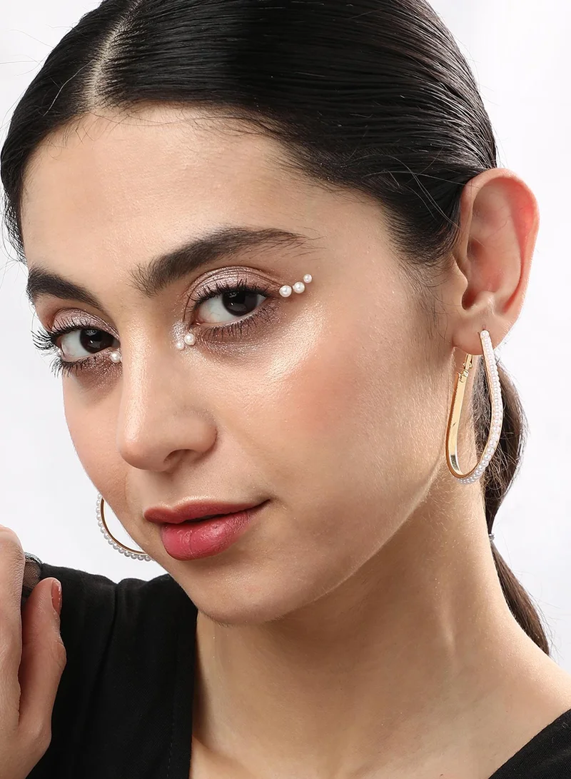 سوهي مطلية بالذهب مصمم الطرف انخفاض القرط