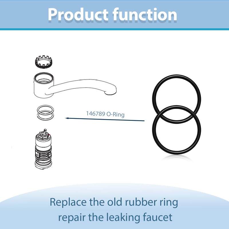 ANTDM 146789 O-Rings for Specific Moen Single-Handle Lever Kitchen Faucets (2 Sets, 4 orings) - Image 3