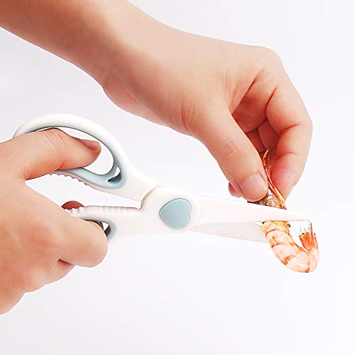 WELLSTAR Ceramic Scissors for Baby Food by WELLSTAR, Safety Healthy BPA Free Portable Toddler Shears with Protective Blade Cover and Travel Case, 2 Pack - Image 4