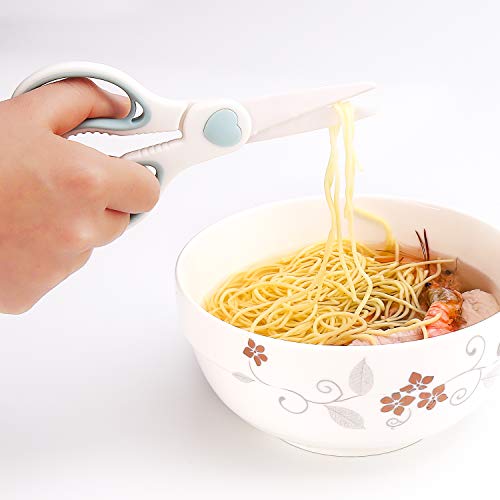 WELLSTAR Ceramic Scissors for Baby Food by WELLSTAR, Safety Healthy BPA Free Portable Toddler Shears with Protective Blade Cover and Travel Case, 2 Pack - Image 5