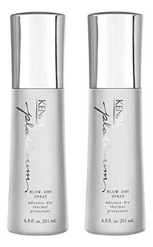 Kenra Professional Platinum BlowDry Spray TimeSaving Heat Protectant Detangles Smooths and Softens Eliminates Frizz Resists Humidity Medium To Coarse Hair 68 fl oz 2Pack - Image 2
