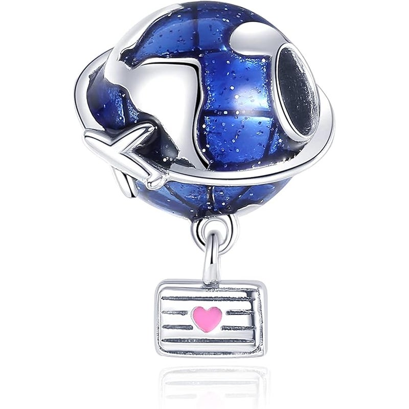 MULA 925 Sterling Silver Charms for Bracelets and Necklaces Airplane Passport Dangle Pendants Beads Butterfly Dragonfly Charms Jewelry Gift for Women Girls, Sterling Silver, Cubic Zirconia - Image 1