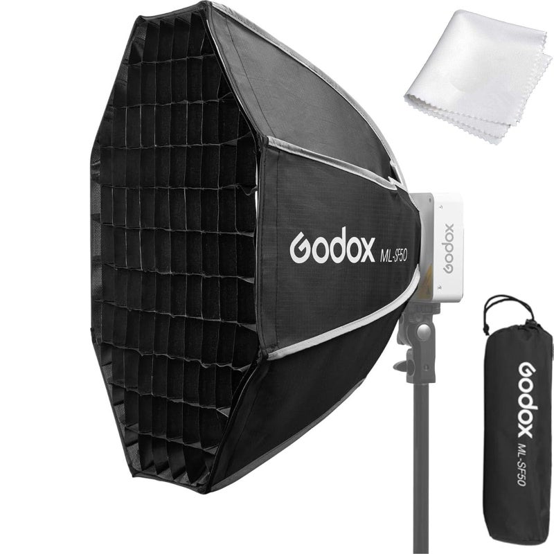 Godox ML100Bi MLSF50 Octagon Softbox 50cmX50cm196Inchx196Inch Godox Mount Softbox for ML100R ML100Bi ML60IIBi ML60Bi ML60 ML30Bi ML30 LED Video Light - Image 2