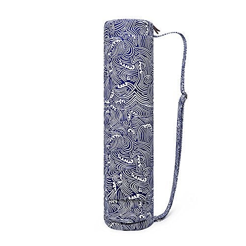 FREMOUS Yoga Mat Bag,Full-zip Exercise Yoga Mat Carry Bag for Women and Men - Double Storage Pocket,Easy Access Zipper, Adjustable Shoulder Strap and Handle,Fits Most Mats(wave) - Image 2
