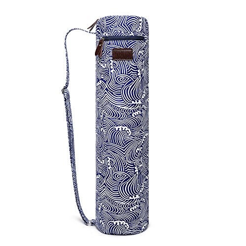 FREMOUS Yoga Mat Bag,Full-zip Exercise Yoga Mat Carry Bag for Women and Men - Double Storage Pocket,Easy Access Zipper, Adjustable Shoulder Strap and Handle,Fits Most Mats(wave) - Image 1