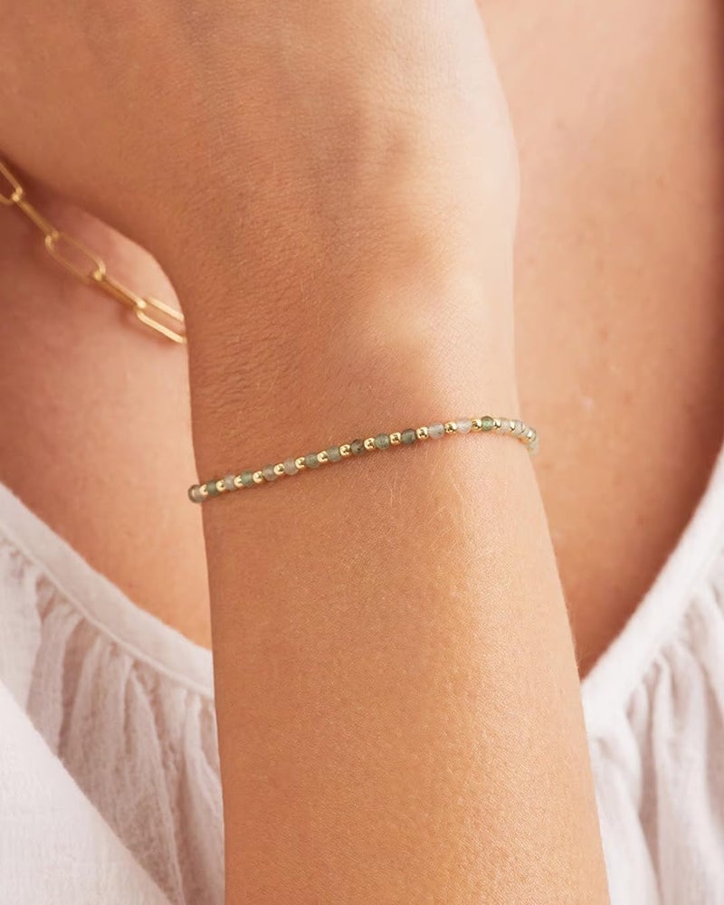 gorjana - Power Gemstone Brooks Bracelet 9 1/4" - 18k Gold-Plated Brass - Genuine Gemstone Selection - Adjustable Closure - Elegant and meaningful design - Image 2