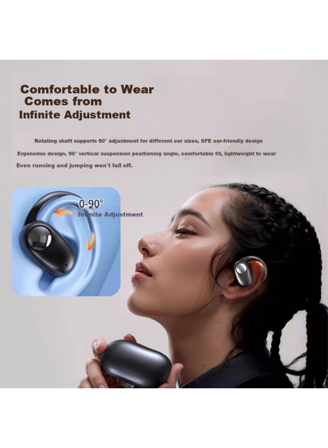 Greatwall Bluetooth Earphones Bone Conduction Concept Hanging Ear Style True Wireless Non-in-ear Open Sports Running Call Noise Reduction Long Battery Life Suitable For Huawei - Image 1