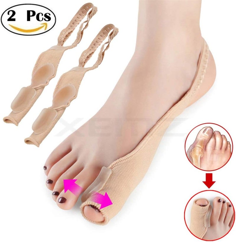 comfrt Bunion Corrector, Toe Hallux Valgus Orthodontic Seperators, Tailors Bunion Relief System Socks Sleeves, Foot Toe Protector Divider Straightener Ball of Foot Cushions, for Big Hammer Toe (2) - Image 2