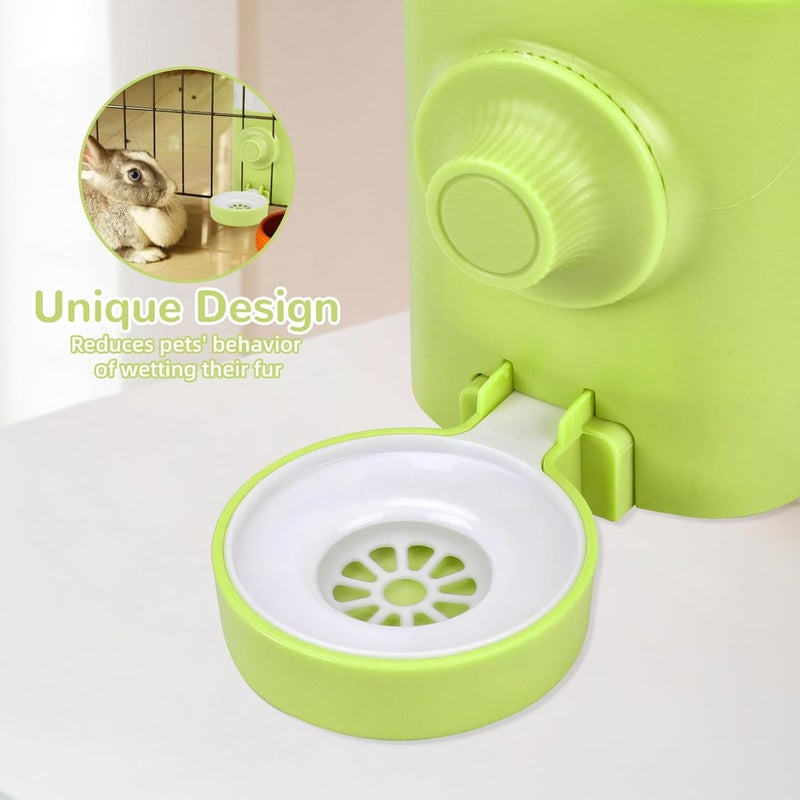 Rypet Hanging Rabbit Water Bottle Cage, 21oz Guinea Pig Water Bottle Dispenser, Automatic Small Pet Cage Water Feeder for Bunny Chinchilla Hamster Hedgehog Ferret Rat Gerbil Small Animal (Green) - Image 4
