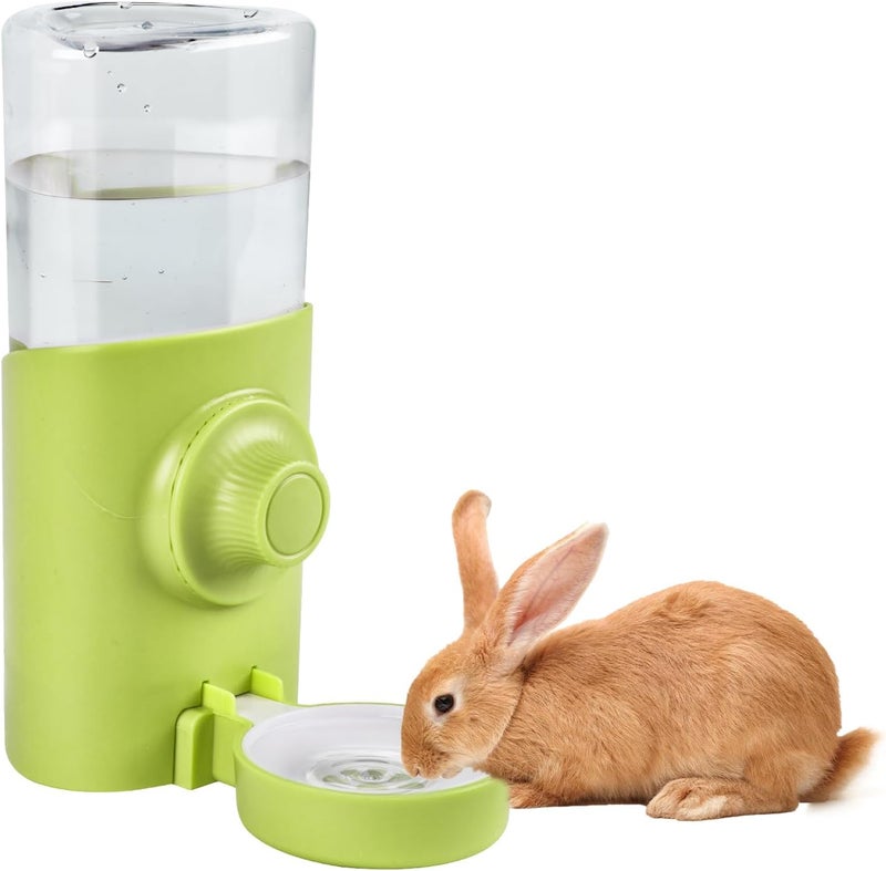 Rypet Hanging Rabbit Water Bottle Cage, 21oz Guinea Pig Water Bottle Dispenser, Automatic Small Pet Cage Water Feeder for Bunny Chinchilla Hamster Hedgehog Ferret Rat Gerbil Small Animal (Green) - Image 1