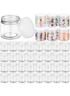 eBoot 150 Piece 2 Oz Plastic Container Jars With Lids Round Clear Cosmetic Jars Empty Clear Plastic Jars For Lotion, Cream, Makeup, Eye Shadow, Rhinestone, Samples, Pot, Travel Storage (2 Oz)  - Image 1