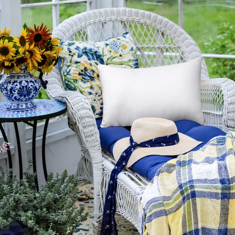 Utopia Bedding Outdoor Pillow Inserts 12 x 20 Inches (Pack of 2  White)  Water Resistant Garden Throw Pillows for Patio and Porch Furniture - Image 5