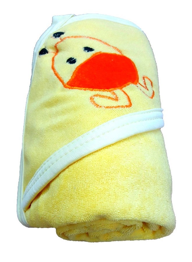 BRANDONN Baby Boy's and Girl's Terry Cotton Baby Bath Towel Cum Baby Wrapper Towel (Blue and Mango, 0-2 Years) - Combo of 2 - Image 5