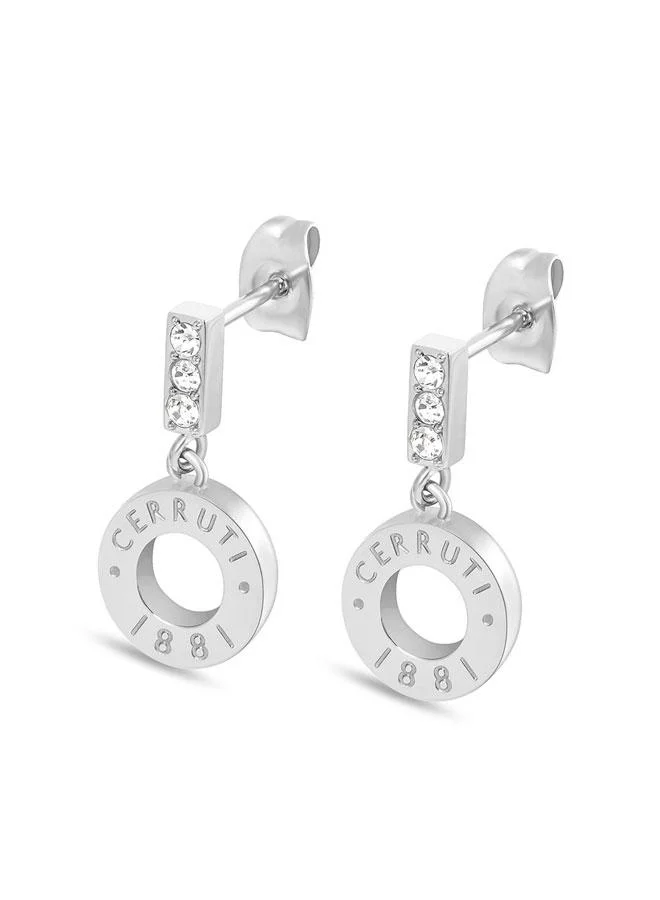 شيروتي 1881 Erika Stainless Steel Drop Earrings for Women 10mm