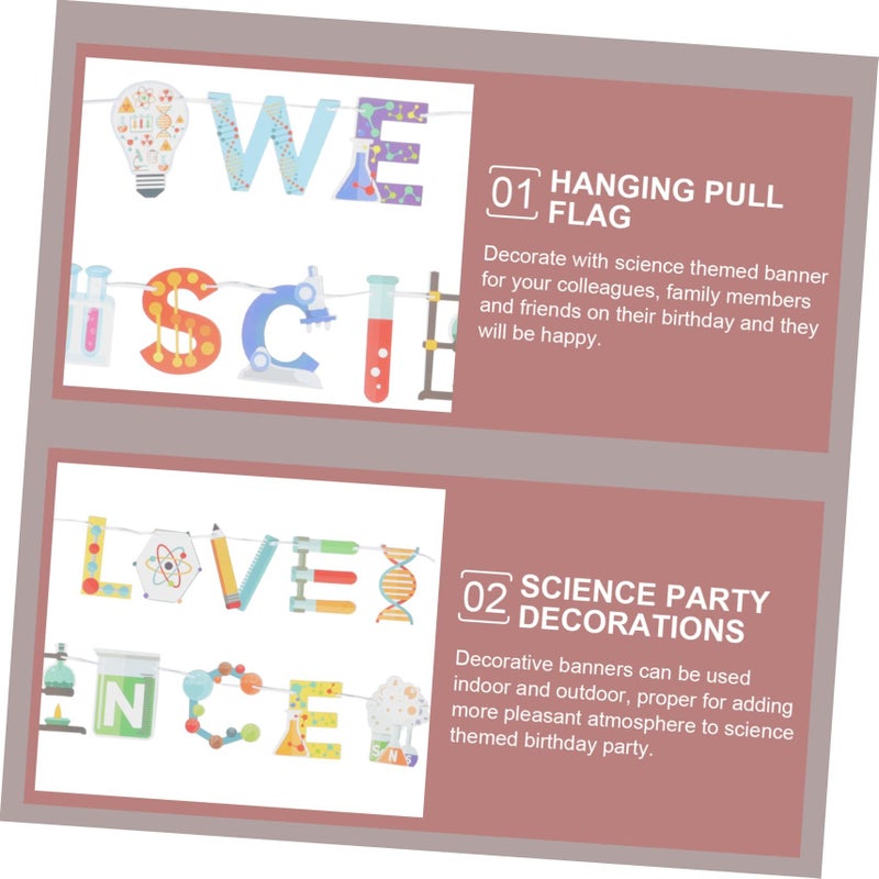 Science Theme Birthday Party Decoration Banner Kit For School Supplies - Image 4