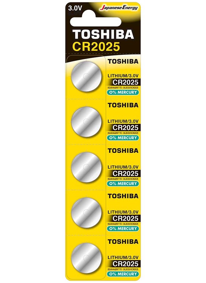 Toshiba - Lithium CR2025 Battery 5 Pieces - Image 1