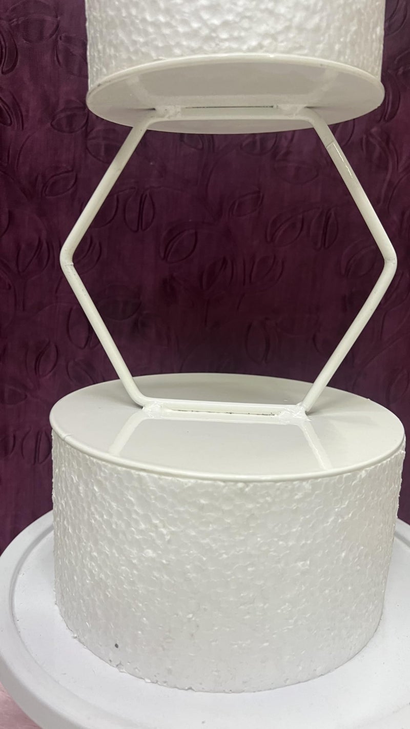 BAKERS 4U HEXAGON Tier Cake Separator, Cake Spacer, Metal Cake Stand (Hexagon) - Image 2