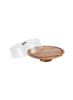 BILLI Billi wooden cake stand with acrylic lid 18.5*18.5*7 cm  - Image 2