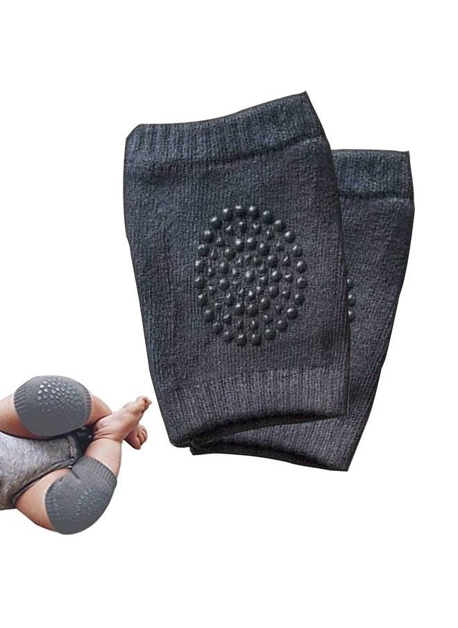 HOME GENIE - Baby Crawling Antislip Knee Protectorsunisex Toddlers Kneepadsfits Most Babies And Suitable For Every Season (Best For 624 Months Old Baby) (Dark Grey) - Image 1