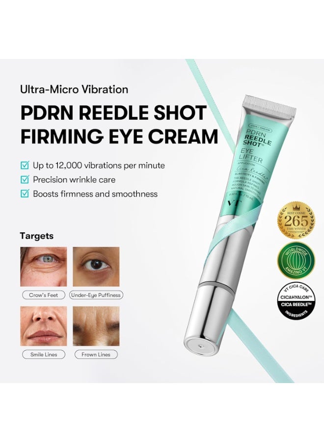 VT COSMETICS حقنة VT PDRN REEDLE لرفع العين 15 مل - كريم محيط العين بتأثير رفع، إبر دقيقة CICA REEDLE وPDRN نباتي - Image 2
