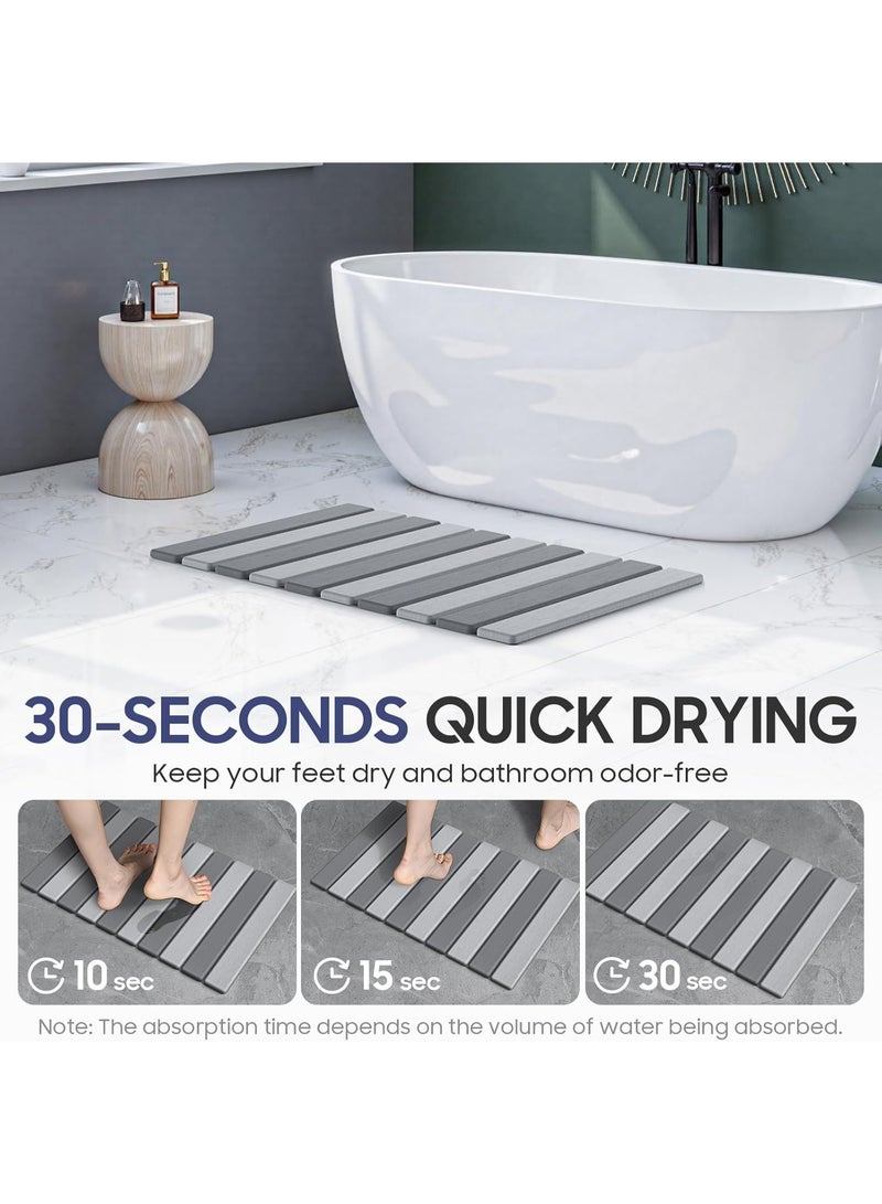 موثوقية التنبؤ الحجر حمام حصيرة قابلة للطي دياتوماسيوس الأرض حمام حصيرة غير انزلاق امتصاص دش الحجر حصيرة سريعة الجافة سهلة التنظيف للحمام أرضية المطبخ تجفيف الأطباق - Image 2