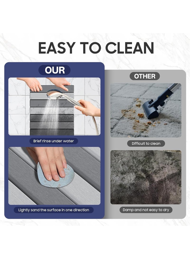 موثوقية التنبؤ الحجر حمام حصيرة قابلة للطي دياتوماسيوس الأرض حمام حصيرة غير انزلاق امتصاص دش الحجر حصيرة سريعة الجافة سهلة التنظيف للحمام أرضية المطبخ تجفيف الأطباق - Image 5