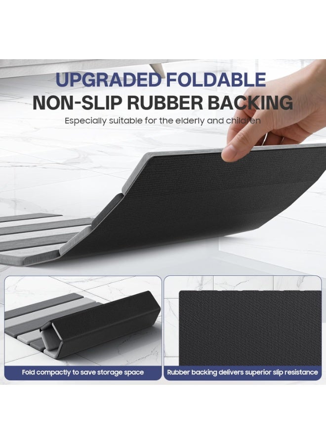 موثوقية التنبؤ الحجر حمام حصيرة قابلة للطي دياتوماسيوس الأرض حمام حصيرة غير انزلاق امتصاص دش الحجر حصيرة سريعة الجافة سهلة التنظيف للحمام أرضية المطبخ تجفيف الأطباق - Image 3