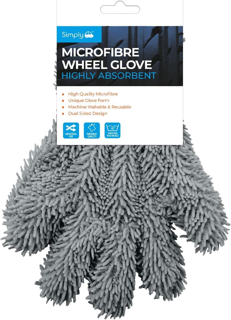 Simply Auto Microfibre Wheel Cleaning Glove - Highly Absorbent - Image 1