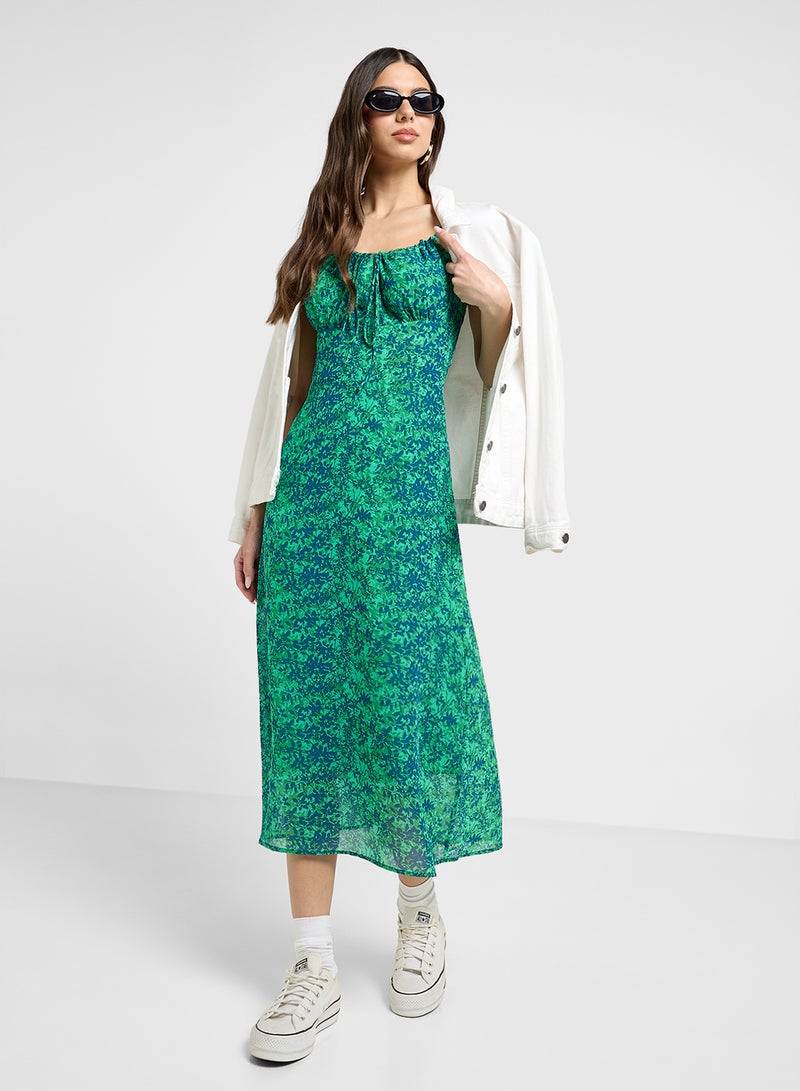 Floral Print Midi Dress