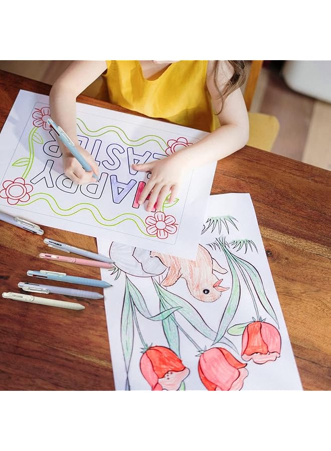 إيروريكس مجموعة من 4 أقلام حبر جاف متعددة الألوان قابلة للسحب 4 في 1 0.5 مم أقلام ملونة للمكتب والمدرسة هدية مثالية للطلاب والأطفال - Image 2