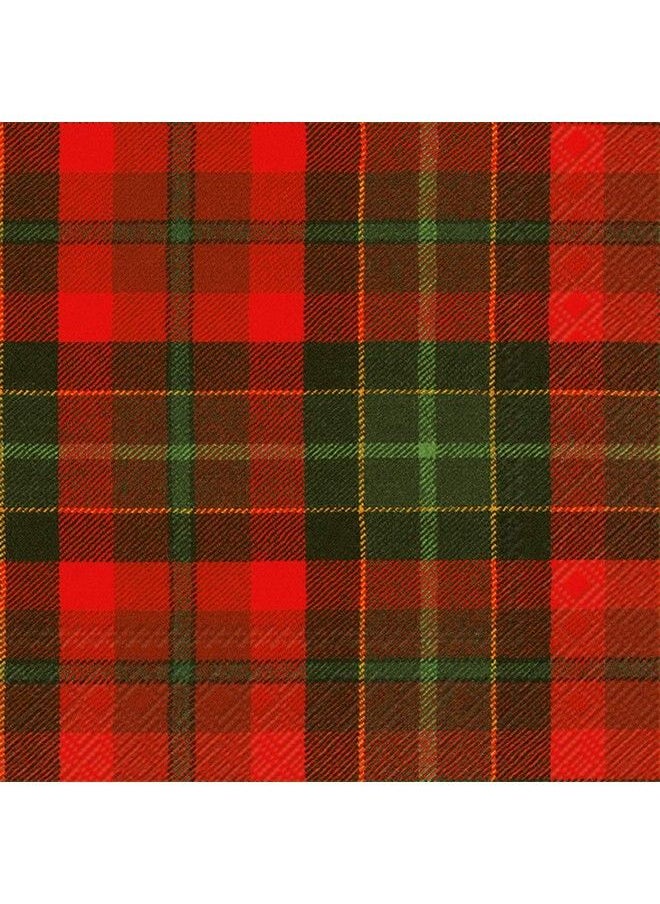 Boston International Ihr 3Ply Paper Napkins 20Count Lunch Size Tartan  - Image 1