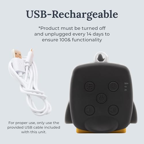 Yogasleep Pocket Baby Soother Penguin, White Noise Machine, 6 Soothing Sounds & Timer for Better Sleep, Includes Brown Noise & Lullabies, Compact Size for Travel & Child Safe, Must Have Registry Gift - Image 2