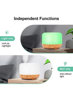 Arabest 500ml Aromatherapy Essential Oil Diffuser, Cool Mist Fragrance Oils Humidifier, Electric Aroma Air Purifier Home 7 LED Color Lights, Timer, Auto Shut-Off  - Image 4