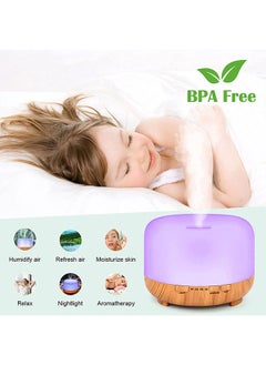 Arabest 500ml Aromatherapy Essential Oil Diffuser, Cool Mist Fragrance Oils Humidifier, Electric Aroma Air Purifier Home 7 LED Color Lights, Timer, Auto Shut-Off  - Image 3