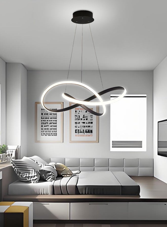 Irregular Shape Pendant Light Modern Simplicity Droplight Creative Led Home Chandelier Geometric Decoration Hanging Lamp Suitable for Dining Room, Living Room Lighting Device,Black - Image 4