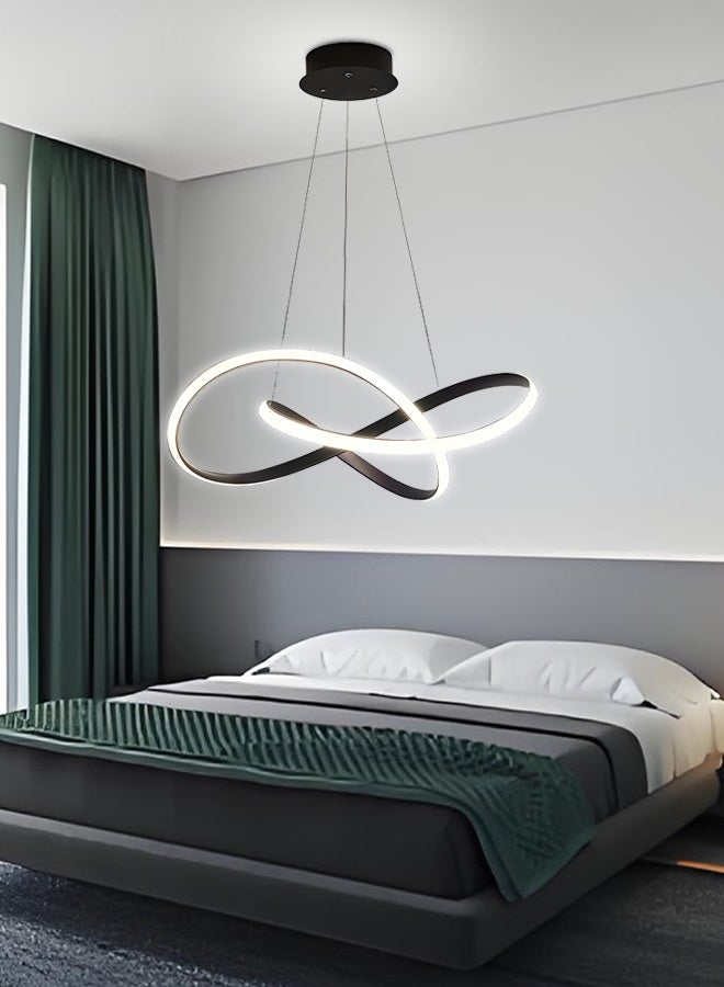 Irregular Shape Pendant Light Modern Simplicity Droplight Creative Led Home Chandelier Geometric Decoration Hanging Lamp Suitable for Dining Room, Living Room Lighting Device,Black - Image 3