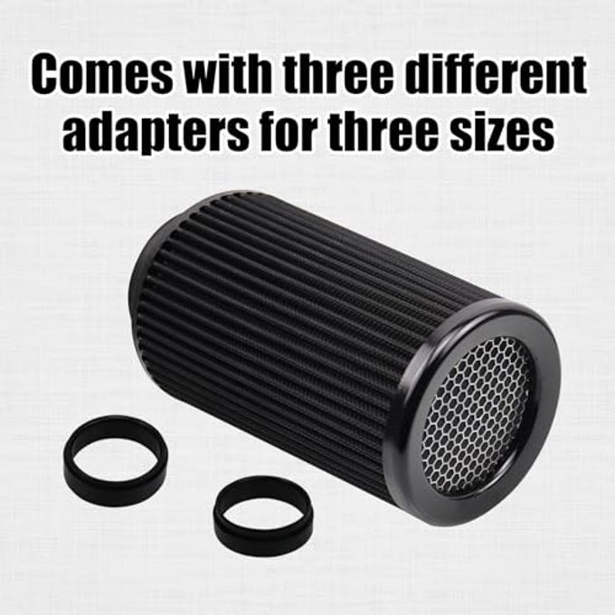 RYANSTAR RACING RYANSTAR Universal Clamp-On Air Filter Three Different Size 3in 3.5in 4 in High Flow Round Tapered Cone Closed-Top Cool Air Filter Cleaner Fit Compat - Image 3