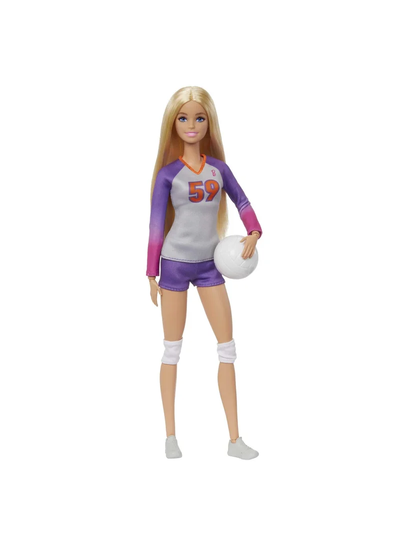 Barbie Doll & Accessories, Made to Move™ Career Volleyball Player Doll with Uniform and Ball
