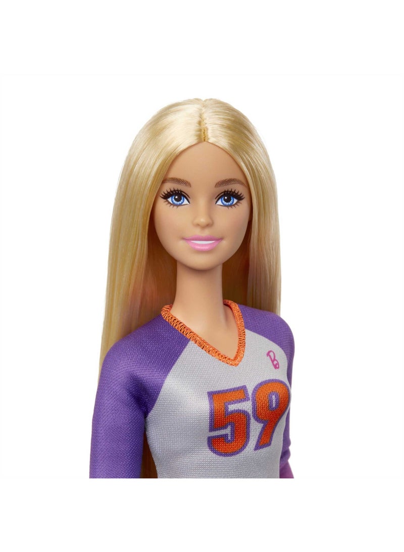Barbie Doll & Accessories, Made to Move™ Career Volleyball Player Doll with Uniform and Ball - Image 2