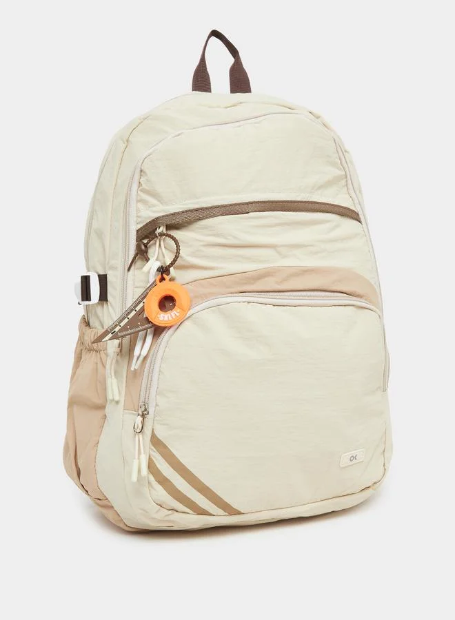 ستايلي Women Cream Contrast Drop Backpack